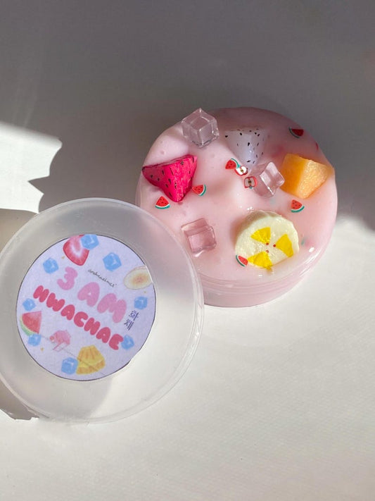 Fruit Dessert Glossy Gummy Clear Slime 5oz